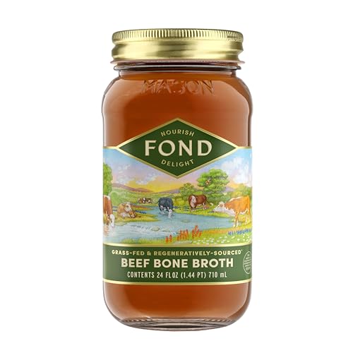 FOND Grassfed Regenerative Beef Bone Broth and Pasture-Raised Chicken Bone Broth 4-Pack