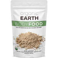 Organic Earth Irish Sea Moss Powder 8oz - Wildcrafted Sea Moss Organic with Bladderwrack & Burdock Root Powder - Thyroid, Digestion Support & Healthy Skin - USDA Certified Organic