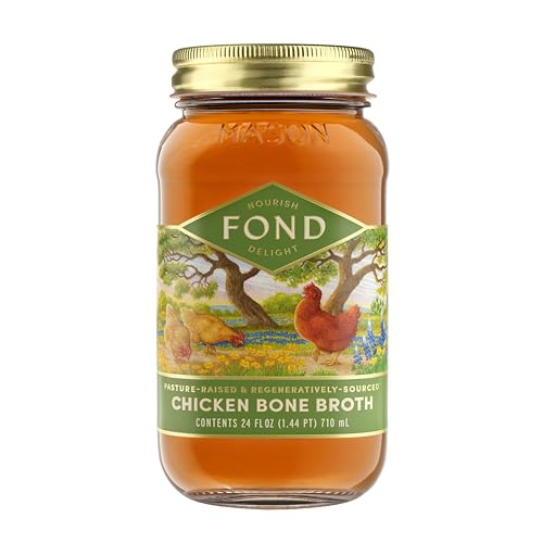 FOND Grassfed Regenerative Beef Bone Broth and Pasture-Raised Chicken Bone Broth 4-Pack