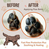 Paw Pad Balm for Dogs - 100% Organic Lick Safe Wax & Salve for Dry, Cracked Paws - Soothing Moisturizer with Wheatgrass for Paw Protection - Natural Cream, Butter for Dry Feet & Nose - 2.1 oz