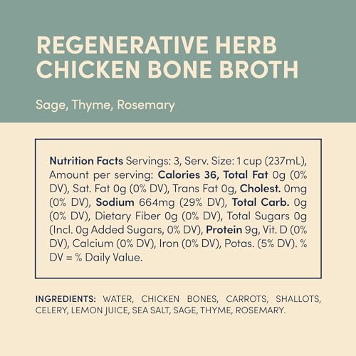 FOND Pasture-Raised Chicken & Herb Chicken Bone Broth Variety 4-Pack