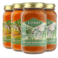 FOND Pasture-Raised Chicken & Herb Chicken Bone Broth Variety 4-Pack