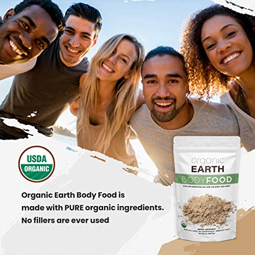 Organic Earth Irish Sea Moss Powder 8oz - Wildcrafted Sea Moss Organic with Bladderwrack & Burdock Root Powder - Thyroid, Digestion Support & Healthy Skin - USDA Certified Organic