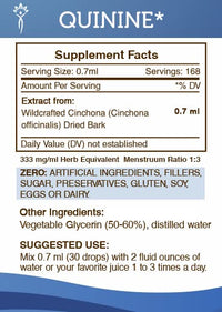 Secrets of the Tribe Quinine Alcohol-Free Tincture (Glycerite) 680 mg Wildcrafted Quinine (Cinchona officinalis) Dried Bark (4 Fl Oz) Leg Cramp Support Supplement