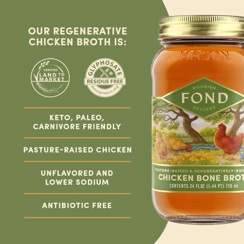 FOND Pasture-Raised Chicken & Herb Chicken Bone Broth Variety 4-Pack