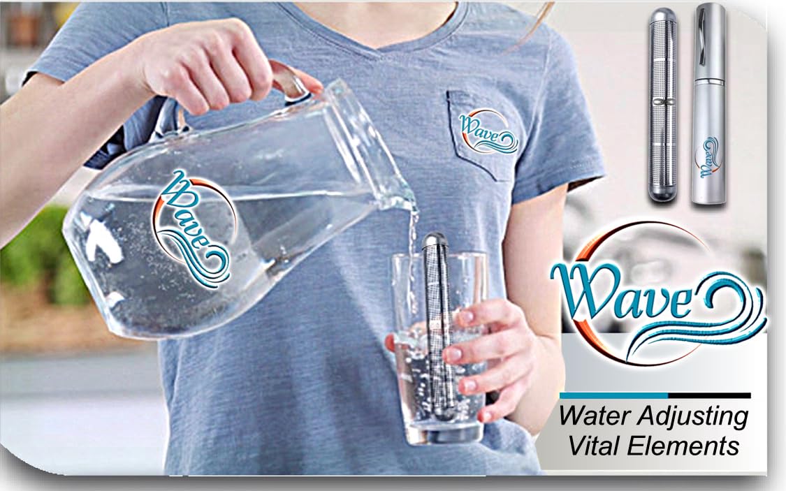 Wave * A Small Portable Device Naturally Alkalines (8.5-9.5), Micro-Clusters, 204 Frequency Infused, Re-Mineralizes with 13 Trace Minerals, Magnetizes & Structures Water