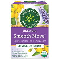 Traditional Medicinals Tea, Organic Smooth Move, Relieves Occasional Constipation, Senna, 16 Tea Bags