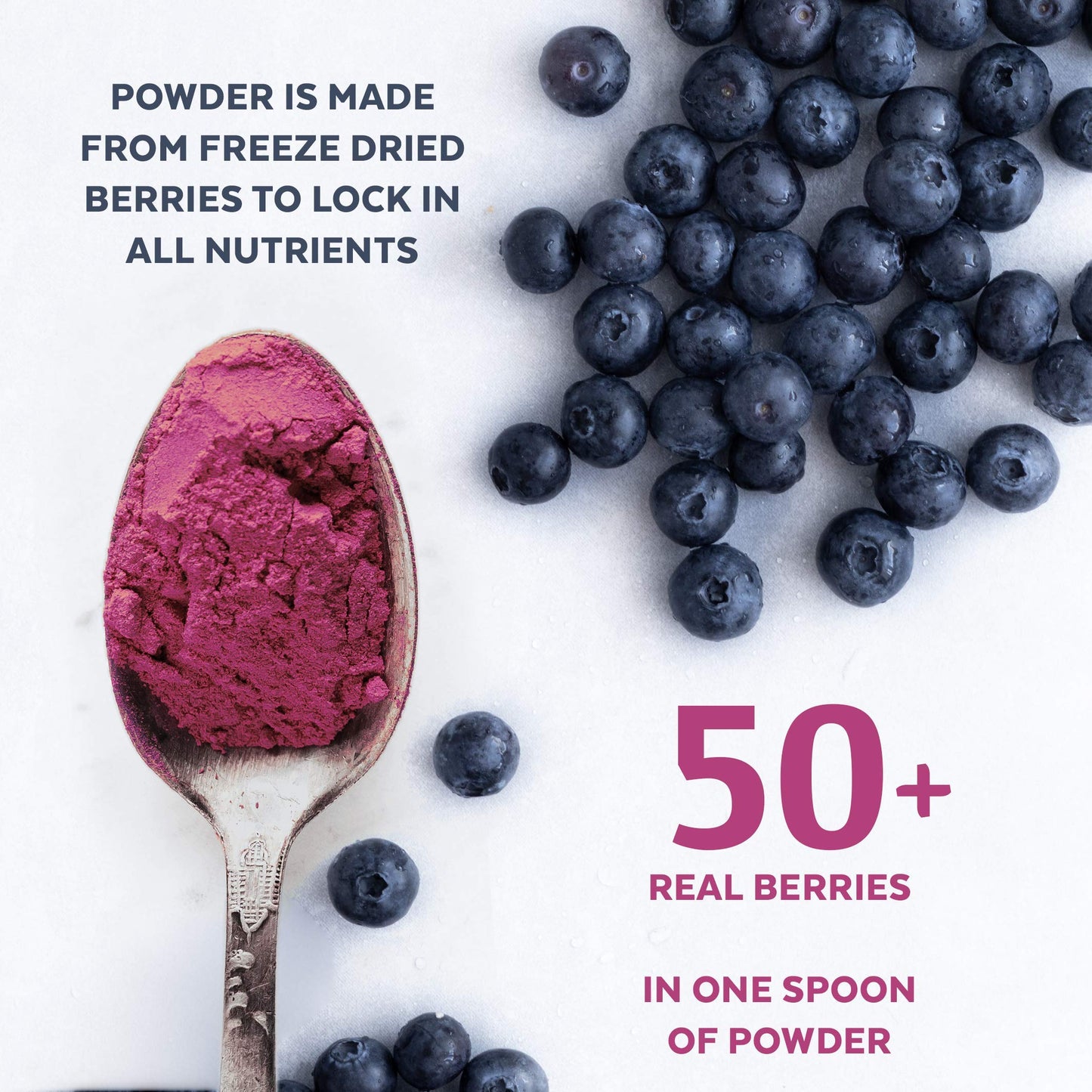 Numami Wild Blueberry Powder Organic, for Smoothies, Baking and Flavoring, Rich in Antioxydants and Vitamin C, Organic Blueberries are Handpicked from Nordic Forests for Freeze Dried Blueberry Powder